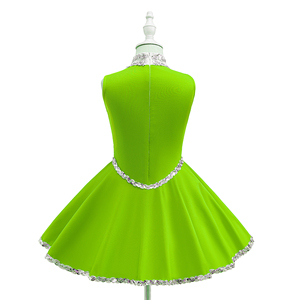 Tenue de cheerleading personnalisée pour enfants, robe scintillante à sequins, tenue de danse de scène, vêtements de compétition pour filles, vente en gros OEM - Product Image 2