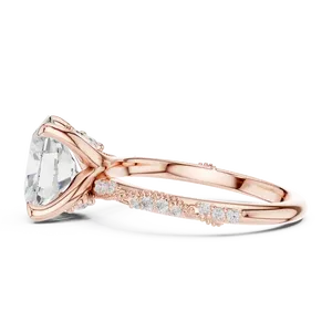 Anillo de Compromiso con Diamante Cultivado en Laboratorio de Corte Ovalado de 2.5ct, Oro Sólido de 10K, 14K, 18K, Certificado IGI, Color E, Joyería Fina - Product Image 4