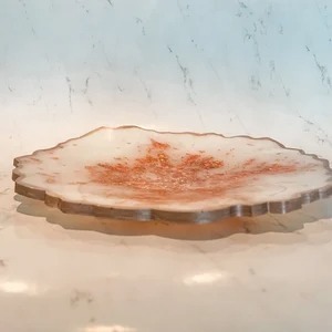 Handmade Luxury Resin Coasters Customizable Coloure <b>Square</b> Pads for <b>Table</b> Set of <b>Kitchen</b> Best Price - Product Image 5
