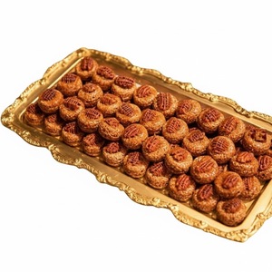 Plateau décoratif en or luxueux, élégant plateau de service en métal doré pour mariage, événements et fournitures de fête, prix d'usine - Product Image 6