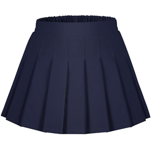 Jupe plissée pour filles, taille élastique, uniforme scolaire, kaki, vêtements pour enfants d'école primaire, jupe-short de tennis avec short intégré - Product Image 6