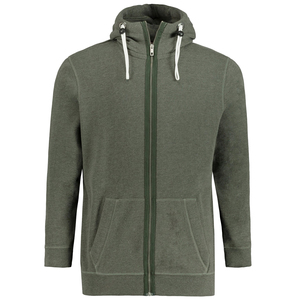 Sudadera con Capucha y Cremallera para Hombre, Corte Regular, Tejido de Algodón, Color Sólido Informal, Estilo Otoñal - Product Image 4