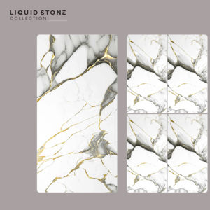 Dalle de porcelaine brillante et luxueuse 600x1200mm 60x120cm 24x48 pouces, surface architecturale pour intérieurs d'élite - Product Image 1