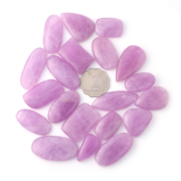 Kunzite naturelle polie en cabochon, formes variées, pierre rose naturelle, prix de gros pour pierres précieuses en vrac pour la joaillerie