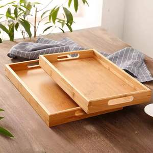Plateau de service en bois d'acacia, forme irrégulière, pour fruits, en-cas, thé, gâteaux, assiettes de service pour la maison moderne. - Product Image 5
