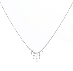 Delicado Collar Redondo con Diamante de Laboratorio, Plata de Ley 925, Oro Sólido de 10K y 14K, Joyería Perfecta para Regalo de Aniversario, Collar con Engaste de Puntas - Product Image 2