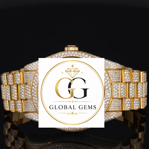 Reloj Analógico Hip Hop de Alta Calidad con Esfera Numérica Verde Moissanite para un Toque de Glamour Diario a Buen Precio - Product Image 1