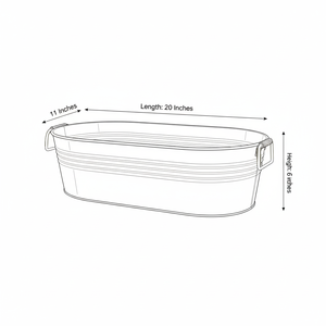 Headway Crafts - Baignoire ovale galvanisée de 4 gallons - Product Image 6