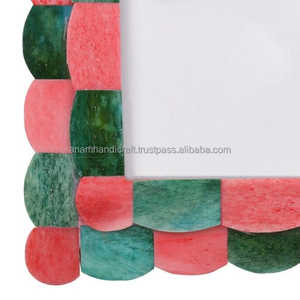 Fabriqué à la main belle résine d'os en bois incrustation cadre Photo personnalisé découpe impression haute qualité décoration de la maison inde - Product Image 3