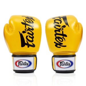 ถุงมือชกมวย Fairtex รุ่น Personalized  บุหนานุ่มสบาย ระบายอากาศได้ดี ซับเหงื่อ  สีแดงเบอร์กันดี หนังแท้ - Product Image 5