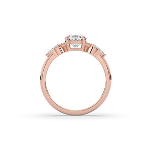 Luxeshine Jewellery 1.64 Carat Lab Grown Oval Cut Diamond 14K Solid Gold IGI Certified Luxury Engagement <b>Wedding</b> <b>Ring</b> Side Stone - Product Image 2