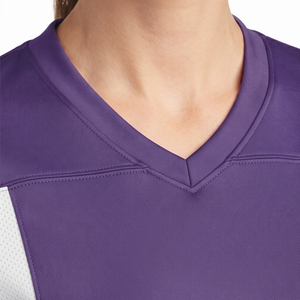 Camiseta de Fútbol Transpirable al por Mayor para Mujer, Camiseta de Entrenamiento de Fútbol para Mujer, Camiseta de Fútbol con Cuello en V Ligera para Mujer - Product Image 4