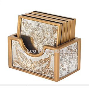 Juego de 4 Posavasos de Madera de Calidad Superior, Forma Cuadrada, Adornos de Mesa de Madera Pulida, Precio Económico - Product Image 2