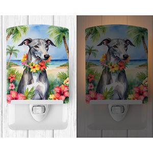Compact NEW Greyhound Luau Ceramic Night <b>Light</b> UL-Certified for Bedroom Bathroom <b>Nursery</b> Hallway Kitchen in Multicolor 6x4x3 - Product Image 2