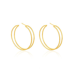 Pendientes de Aro de Latón Sencillos, Joyería Moderna Minimalista para Mujer, Pendientes de Aro de Latón de Alta Calidad, Pedido al por Mayor - Product Image 1