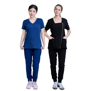 Uniforme d'infirmière de haute qualité, dernier design, élégant, vêtements médicaux pour femmes, tissu rayonne PE spandex, tendance, fabriqué par FMF. - Product Image 1