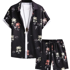 Men Fresh <b>Set</b> Print Short Sleeve Shirt Beach Shorts Matching Holiday Summer Casual Colorful Top top mens twin <b>set</b> matching - Product Image 1