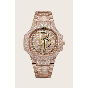 Quyangoin Diamond Octagon Quartz <b>Watch</b> 40mm Rose Gold Stainless Steel Hip-Hop Analog Sapphire Crystal Unisex Lightweight 10m - Product Image 5