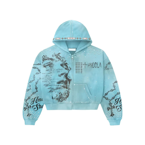 Sudadera con capucha de alta calidad, mejor precio y tendencia actual, con impresión personalizada de logotipo en serigrafía y DTG, con cremallera completa para hombre. - Product Image 5