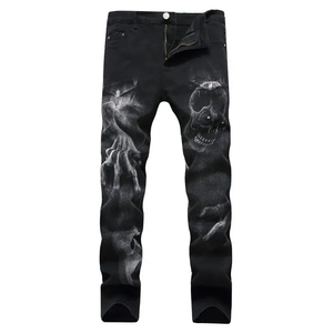 GENERSA SPORTS Jeans Rectos de Cintura Media para Hombre, Transpirables, Ligeros, Lavado Enzimático, Tela Vaquera de Pana, Diseño Liso, Estilo Hip Hop - Product Image 4
