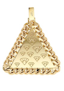Collar con Colgante Clásico Hip Hop Chapado en Plata con Moissanita VS1-VS2 de Corte Brillante y Engaste de Bisel, Joyería Unisex Personalizada Cultivada en Laboratorio - Product Image 2