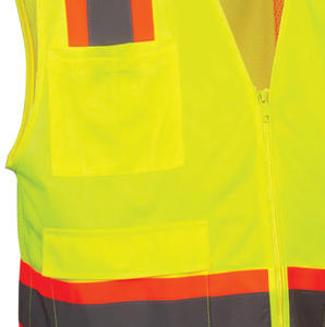 Gilet de sécurité confortable et respirant avec bandes réfléchissantes haute visibilité pour les travailleurs de chantier en extérieur – Gilet pour hommes - Product Image 5