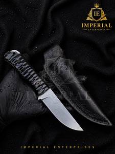 Cuchillo Táctico Fijo Imperial Enterprises Hecho a Mano Personalizado, Punta de Clip Afilada, Hoja Recta, Acero con Alto Contenido de Carbono, Mango de Micarta, 8 Pulgadas - Product Image 2