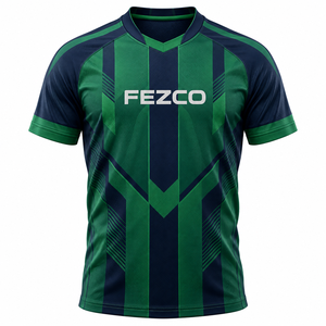 Camiseta de Fútbol para Hombre con Estampado por Sublimación en Contraste Negro a Precio Económico, Personalizable, de Manga Corta para Fanáticos - Product Image 5