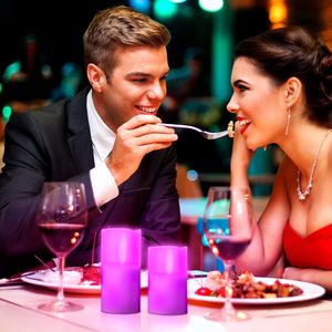 Lot de 3 bougies LED sans flamme scintillantes, télécommandées, avec minuterie, sans fil, à piles - Product Image 4