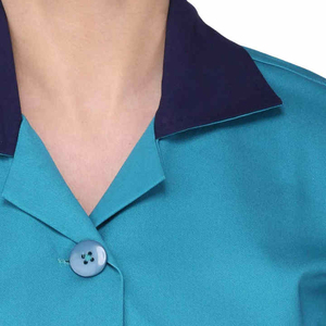 Tenue médicale unisexe personnalisable en denim multicolore, deux pièces, lavable, pour l'été, avec blouse de laboratoire et pantalon, vente en gros, haute qualité, Needle - Product Image 5