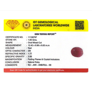 Natural 8.25 Carat Handcrafted Indian Ruby Loose Gemstone for Fine Jewelry - Product Image 4