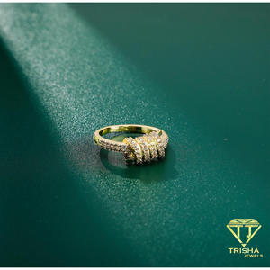 Anillo de Plata de Ley 925 con Diamantes de Moissanita en Múltiples Filas, Joyería de Lujo para Minoristas, Venta al Por Mayor - Product Image 4