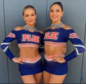 Ensemble d'uniformes de cheerleading Crystal Lake Central, jupe noire, orange et blanche, style adulte pour femmes, avec logo des Tigers imprimé par sublimation 2026 - Product Image 3