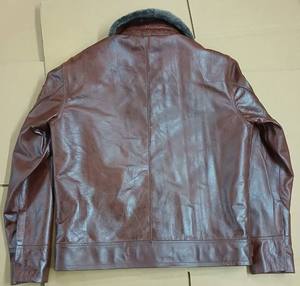 Veste en cuir d'agneau pour homme tendance, style moto, hiver, veste en cuir d'agneau de qualité supérieure pour homme, hiver, moto - Product Image 3