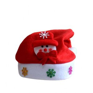 Gorro de Santa Claus Navideño, Suave, Rojo y Blanco, de Felpa, con Borde Esponjoso y Pompón, Accesorio Festivo para Disfraces - Product Image 3