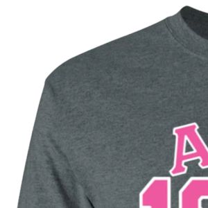 Sudadera de Manga Larga Color Gris Carbón 1908, Cuello Redondo, Estampado Gráfico, Puños Acanalados, Ropa Deportiva Informal para Mujer, Top para Uso Diario - Product Image 2
