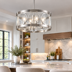 Daystar Trade Inc. Contemporary Circular <b>Chandelier</b> Gold Indoor Ceiling <b>Light</b> 100W 2700K Ra80 Iron Easy Installation Dimmable - Product Image 3