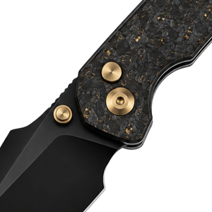 Black Gold Speckled Handle Folding Knives with Silver Metal Ends Black Blade Gold <b>Screws</b> and Silver <b>Pocket</b> Clip for Everyday Car - Product Image 4