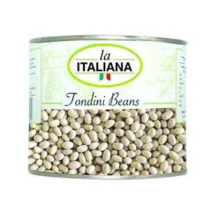 优质罐头食品白豆富含营养纤维和维生素b Tondini豆0，4千克锡