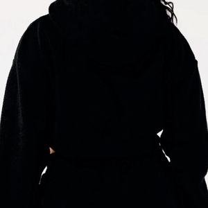 Custom Logo Streetwear Women Sweatshirt Pullover Gym Hoodies Women Crop Hoodie Ladies Casual Crop Top Hoodie Set - Product Image 5