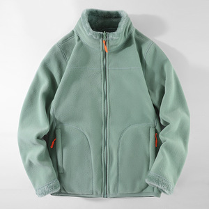 Veste polaire réversible unisexe best-seller, en sherpa corail, fermeture éclair, double face, pour homme et femme, vêtements pour homme - Product Image 4