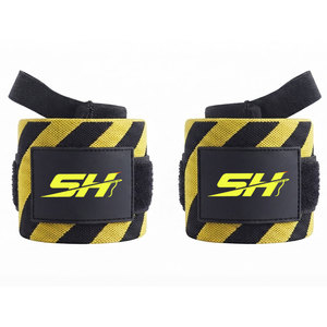 Attelles de poignet unisexe en coton antidérapantes avec renfort, haute performance pour la gym, protection du poignet, fermeture auto-agrippante - Product Image 1