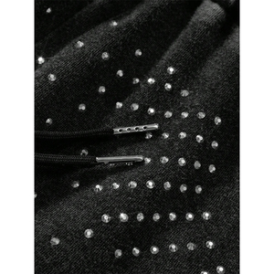 Shorts Bermuda Taille Mi-Haute Double en Coton 100% French Terry Brodé Effet Vieilli de Haute Qualité, Respirant et Écologique - Product Image 4