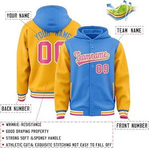 Blouson d'hiver confortable pour homme, style Letterman, col montant en peau de mouton, logo frontal, coupe-vent, haute qualité, écologique, prix raisonnable - Product Image 4