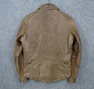 High Quality Men's Leather <b>Jacket</b> Plus Size Standing Collar Zipper Leather <b>Jacket</b> <b>Slim</b> <b>Fit</b> Motorcycle Leather <b>Jacket</b> for Men - Product Image 1
