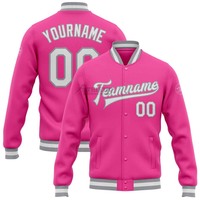 Blouson Bomber Sportif H-line Miami Cosplay Letterman Varsity en Laine Respirante et Coupe-Vent avec Logo sur le Devant pour l'Hiver