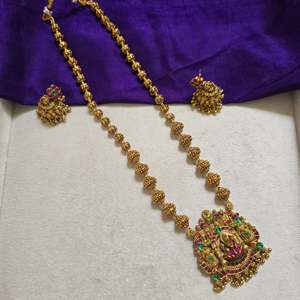 Golden Bead Temple Necklace-Fine Beaded Jewelry - Product Image 3