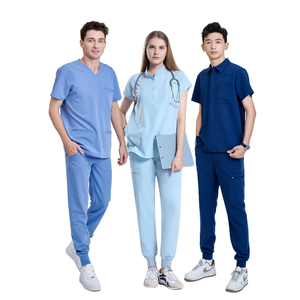 ชุดพยาบาลขาตรงสำหรับโรงพยาบาลของผู้หญิงเสื้อขัดแบบไม่ติดโลโก้ - Product Image 5