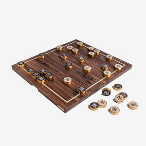Traditional <b>Wooden</b> Chinese <b>Chess</b> <b>Set</b> Featuring Carved <b>Wooden</b> Board And Distinctive Round Playing Pieces For Strategy & Fun - Product Image 4