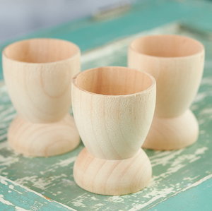 Porta huevos de madera más vendido, estilo clásico, juego de 2 piezas para decoración de mesa en bodas y fiestas a precio económico. - Product Image 3